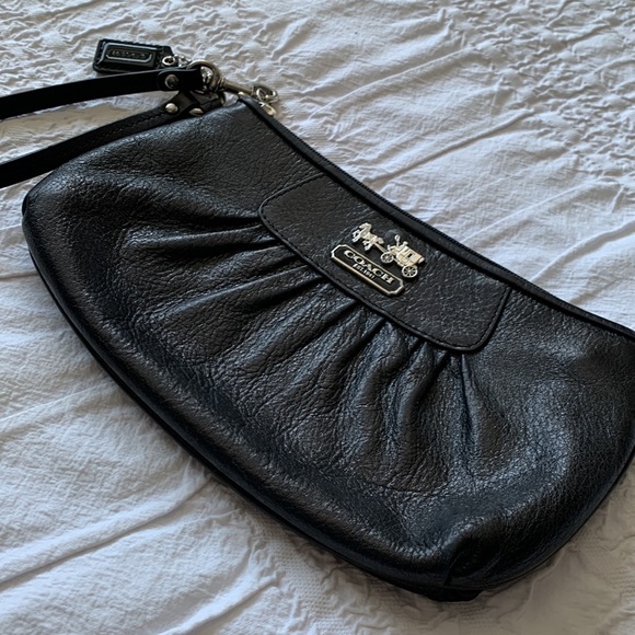 Coach Black Leather Wristlet - Picture 2 of 10